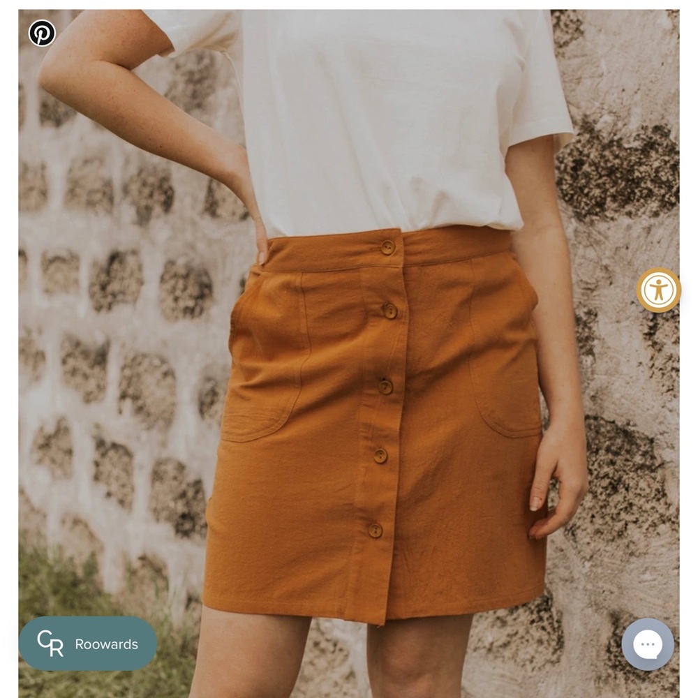 NWT Roolee Ruby Button Mini Skirt